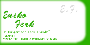 eniko ferk business card